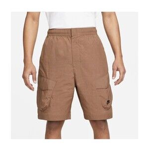 NIKE Tech Essentials Utility Shorts Size Medium Mens Brown Black Woven Unlined